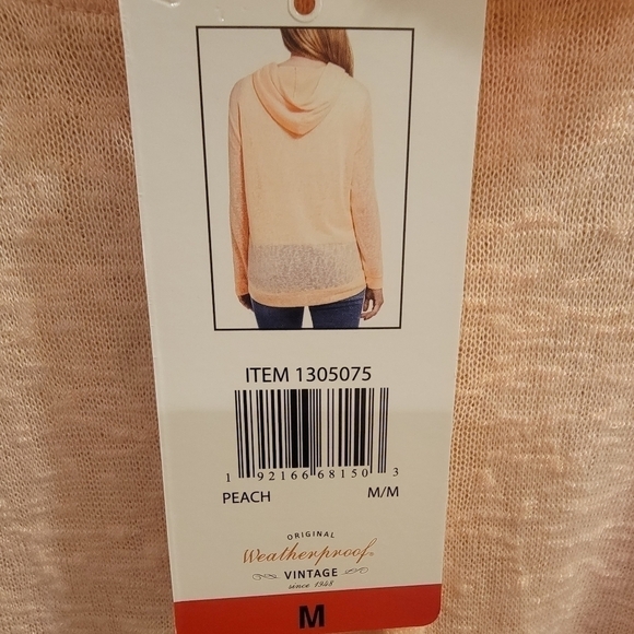 Weatherproof Vintage Hoodie Peach Size Medium - Picture 7 of 9